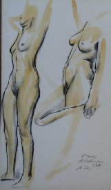 رسم أكاديمي، ألوان مائية.