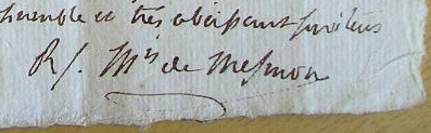 ملف:Marquis de Mesmon - Autograph.jpg
