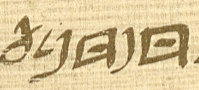"قنب طبي" باللغة المصرية القديمة، بالكتابة الديموطية. من بردية برلين رقم 3038، الصفحة السابعة، السطر الثامن، الوصفة رقم 81، استخدام القنب الطبي كخافض للحرارة والالتهاب.