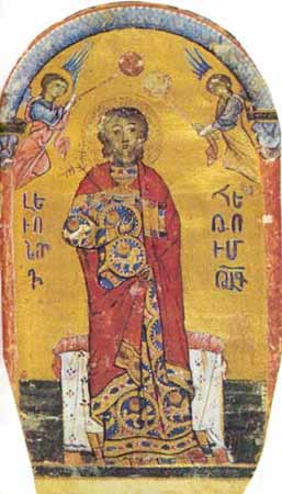 Portrait of Prince Levon by Toros Roslin, 1250