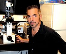 Robert Lanza in laboratory.JPG