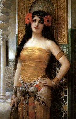 ملف:Léon-François Comerre - l'Odalisque au tambourin.jpg