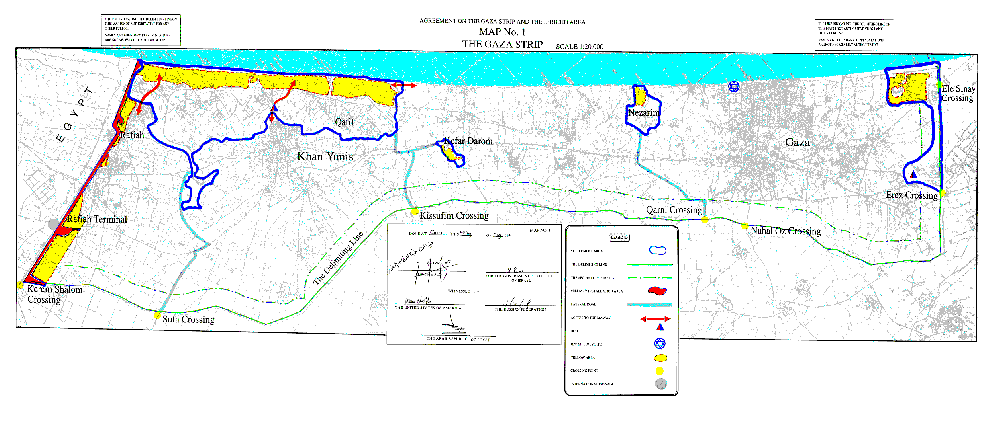 خريطة 2 - الترتيبات الأمنية في قطاع غزة.