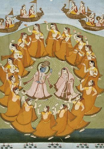 ملف:Krishna and Radha dancing the Rasalila, Jaipur, 19th century.jpg