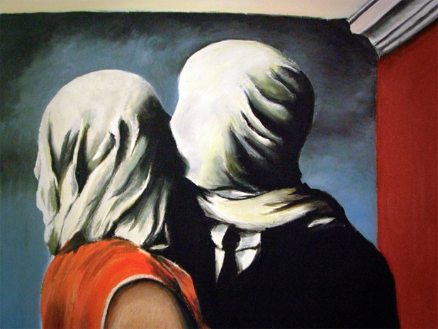 ملف:Magritte René François Ghislain - Les amants (1928).jpg