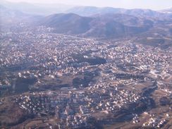 Aerial view of L'Aquila.