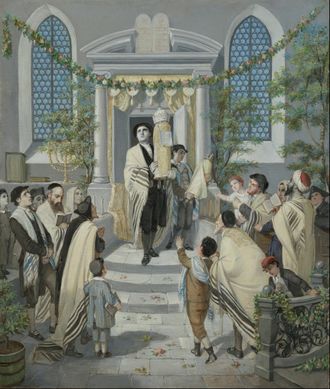 Moritz Daniel Oppenheim - Shavuot (Pentecost) (Das Wochen- oder Pfingst-Fest) - Google Art Project.jpg