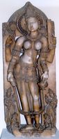 9th-century marble sculpture of Saraswati