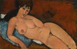 Nude on a Blue Cushon, 1917