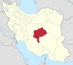 Location of Yazd Province in Iran