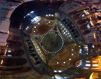 Interior panorama of the Hagia Sophia (annotations).