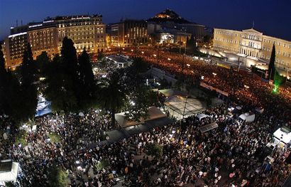 Picture of a Greek demonstration in May 2011