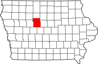 Map of Iowa highlighting