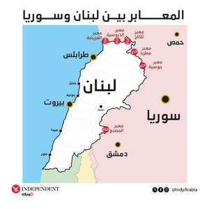 المعابر الرسمية بين سوريا ولبنان independentarabia