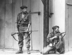 Moroccan pro-king loyalists defending the RTM headquarters.png