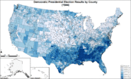 Democratic presidential election results by county