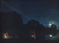 The Flight into Egypt, Adam Elsheimer, c. 1605، كمشهد ليلي