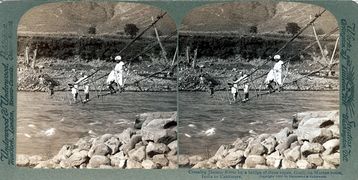 Rope Bridge at Karli, 1908