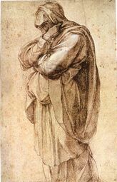 Michelangelo, Study of a Mourning Woman, 1500–05