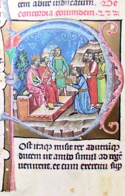 Chronicon Pictum, Hungarian, Hungary, King Solomon, Prince Géza, Niš, Byzantine Empire, occupation, medieval, chronicle, book, illumination, illustration, history