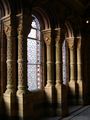 Paired columns in the foyer of the Natural History Museum, London.