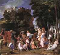 Giovanni Bellini and Titian, The Feast of the Gods, c. 1514