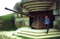 150mm World War II German gun emplacement in Normandy.