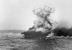 Large explosion aboard USS Lexington (CV-2), 8 may 1942.jpg