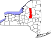 State map highlighting Herkimer County