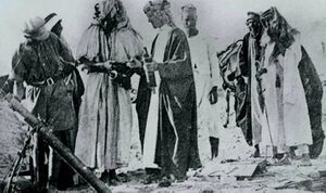 صورة قديمة لرجال من قبيلة الرميلات.