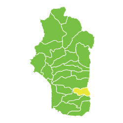 موقع ناحية حرف المسيترة في محافظة اللاذقية.