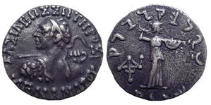 silver drachm of Menander