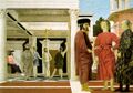 Piero della Francesca's Flagellation, possibly depicting John VIII as Pontius Pilatus (the leftmost figure)