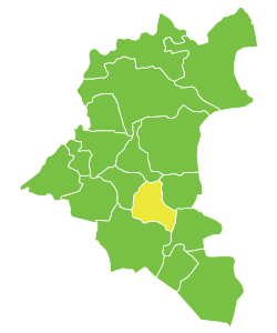 موقع ناحية خربة غزالة في محافظة درعا.