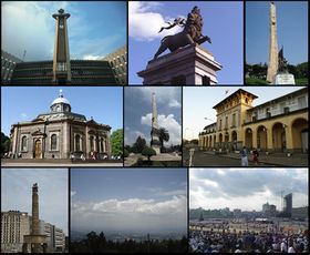 صورة مجمعة لمعالم أديس أبابا.