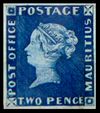 Blue Mauritius "Post Office" stamp