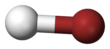 Ball-and-stick model of hydrogen bromide