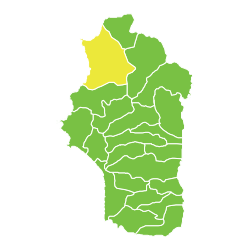 موقع ناحية قسطل معاف في محافظة اللاذقية.