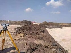 الأعمال المساحية للمشروع.