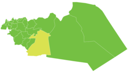 موقع ناحية القريتين في محافظة حمص