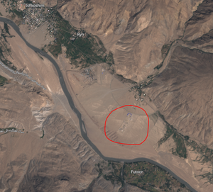 مباني يعتقد انها لقاعدة عسكرية صينية جديدة في إشكاشم، طاجيكستان 25 اغسطس 2024