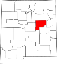 Map of New Mexico highlighting غوادالوبي
