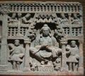 Maitreya, with Kushan devotees, left and right. 2nd century Gandhara.