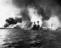 Battleship USS California sinking