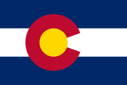 Flag of Colorado designed by Andrew Carlisle Carson.svg