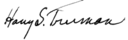 "Harry S. Truman" signature