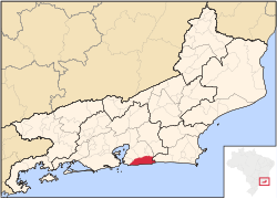 الموقع في ولاية ريو دي جانيرو.