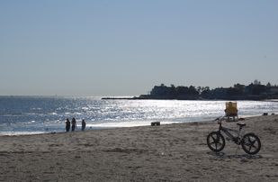 View of Long Island Sound from a Milford beach