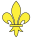 Héraldique meuble Fleur de lys lissée.svg