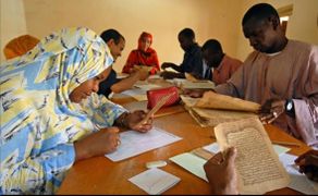 مكتبة الإمام السيوطي للحفاظ على مخطوطات تنبكتو. المصدر: نيويورك تايمز